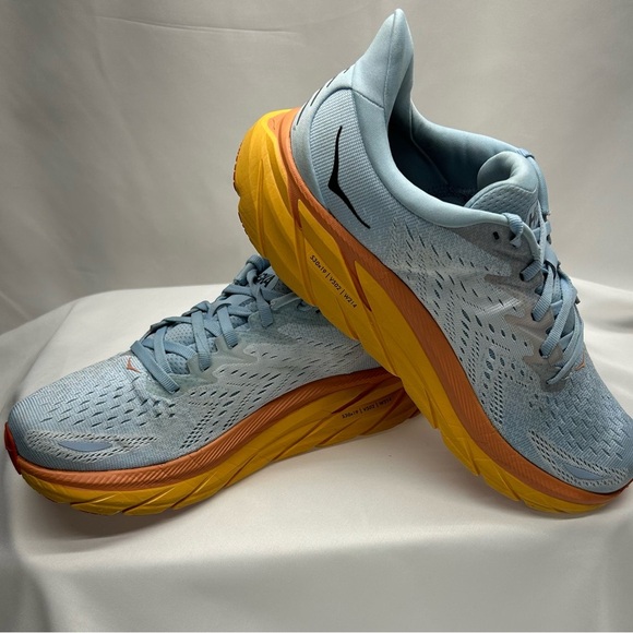 Hoka One One Shoes - Hoka Women’s One One Clifton 8 Summer Song Ice Blue 10B Run Walk Comfy